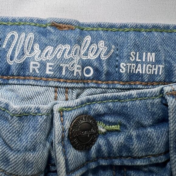 Wrangler Retro® Slim Straight Jeans Boys Size 12 Regular Blue Denim 112335642 - Picture 8 of 13